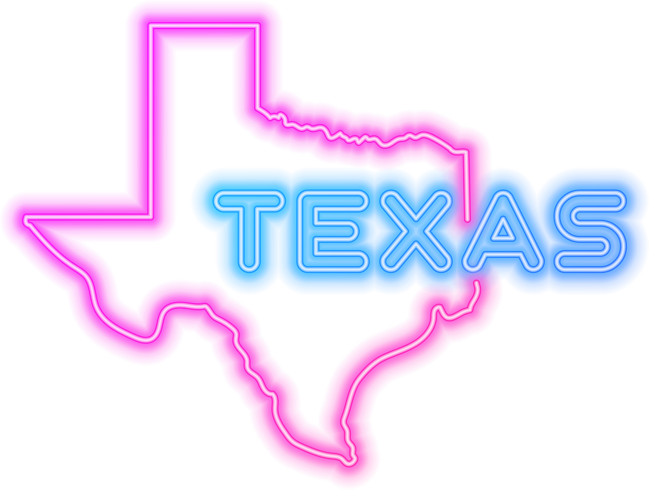 Texas Neon USA State